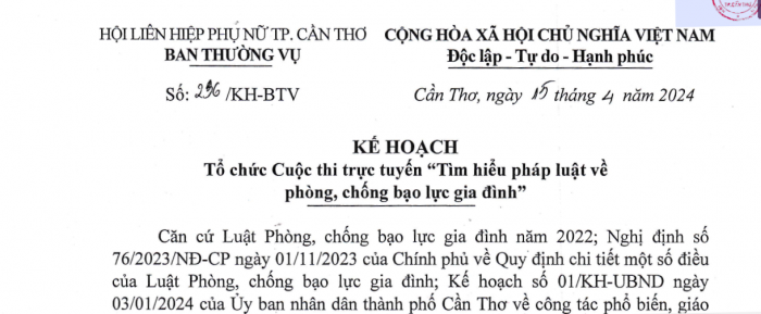 Cuộc thi trực tuyến "Tìm hiểu pháp luật về phòng, chống bạo lực g...