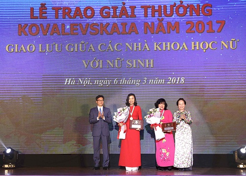 Giải Kovalevskaia 2017 vinh danh 2 nhà khoa học nữ